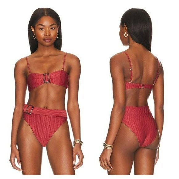 Tularosa Celine Top and High Waist Bottom - Rust
